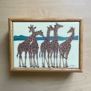 Giraffe wooden jewelry box